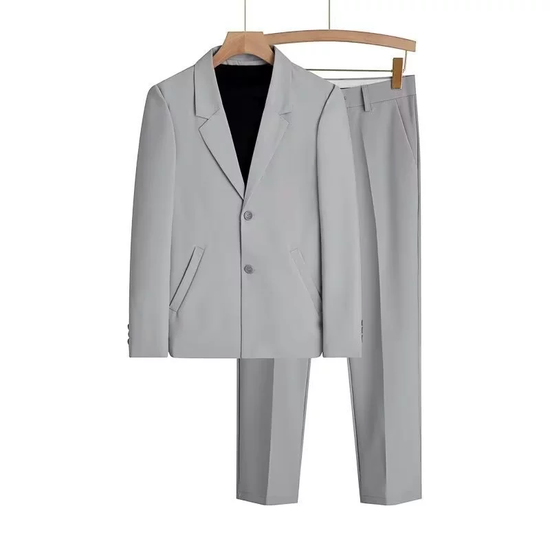 Men's summer thin set, trend classic suit jacket for leisure, oversize