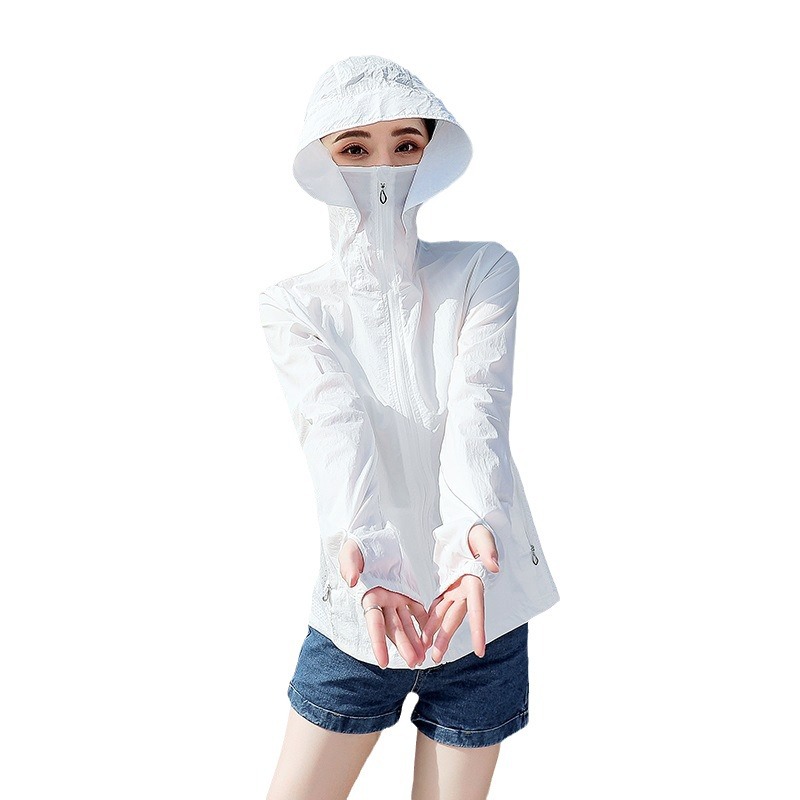 アイスシルク日焼け止め服女性用2026夏新作通気性薄手アウトドアサイクリング日焼け止め服アウターカーディガンショートジャケット