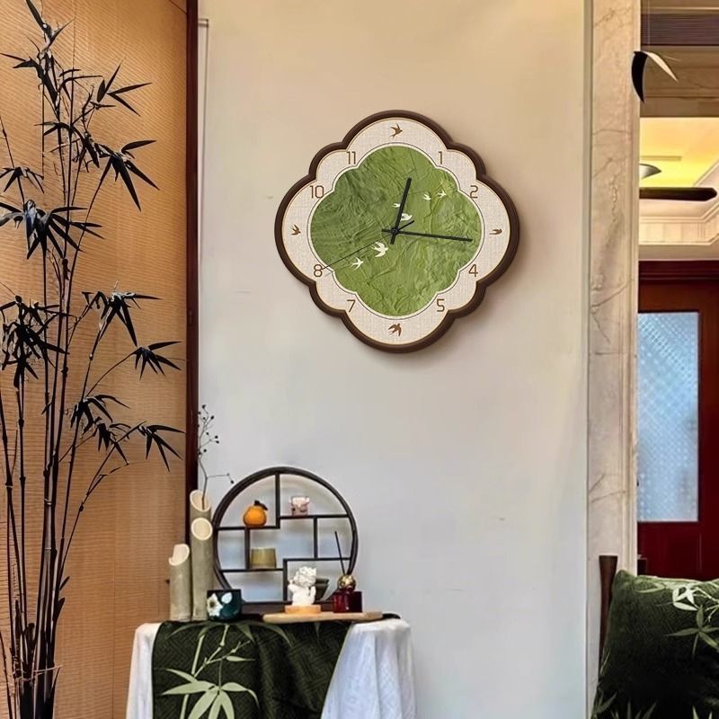 中古风挂墙钟表客厅挂钟新款感餐厅静音时钟复古装饰挂画