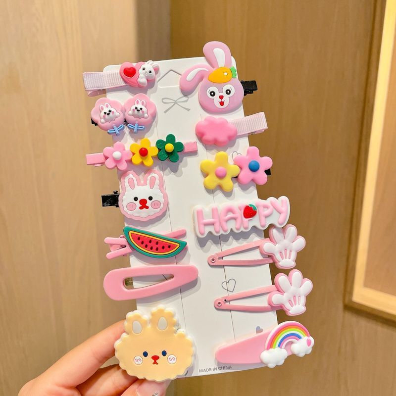 Clip de cabello de dibujos animados para bebés, cabello de bebés poco no lesiones, clip de cabello fetal, clip de tela para niñas, clip de cabello de sudor roto, adornamiento para el cabello