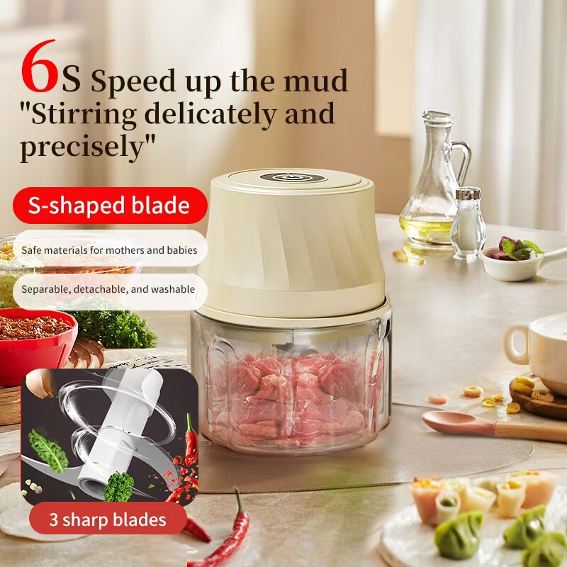 Cross-Border Electric Meat Grinder, Garlic Masher, Food Supplement Processor, Wireless Mini Portable Automatic Mixer Manufacturer