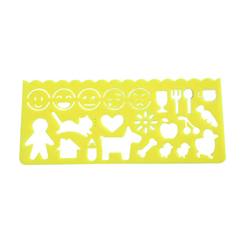 Plastic children's cartoon painting quick drawing ruler set student drawing template ruler stationery drawing ruler school supplies