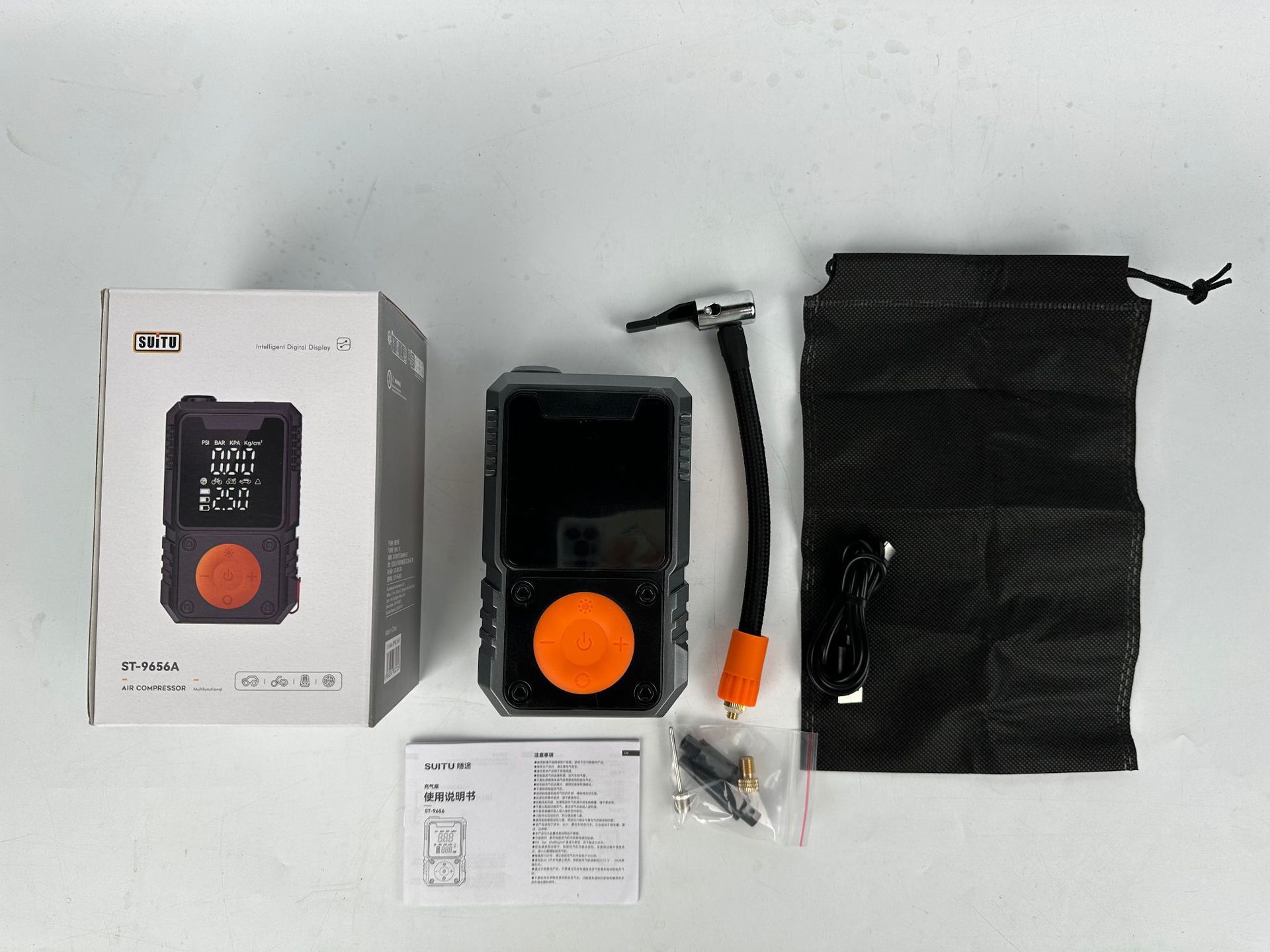 Car Air Pump, Smart Digital Display, Wireless Tire Pump, Car Battery Loss Emergency Starting All-In-One Machine