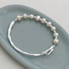 s925 Sterling Silver Irregular branch Baroque Pearl Bracelet ins Cold A small minority design Fashionable Bracelet