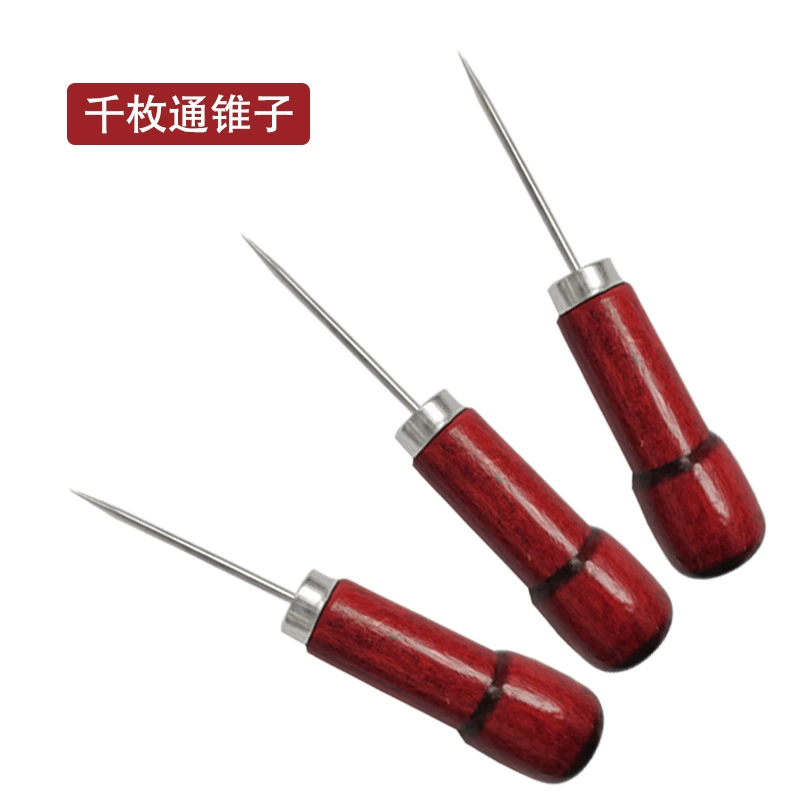 Ношение подошвы для ремонта обуви шило для обуви кожаные перфорированные перфорированные прямые конусы иглы красный деревянный шил