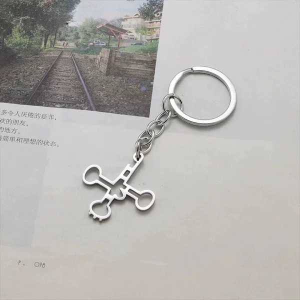 Transfer Trna Science Student Keychain Chemical Element Molecule Ins Pendant Titanium Steel Fashion Jewelry Back-To-School Gift