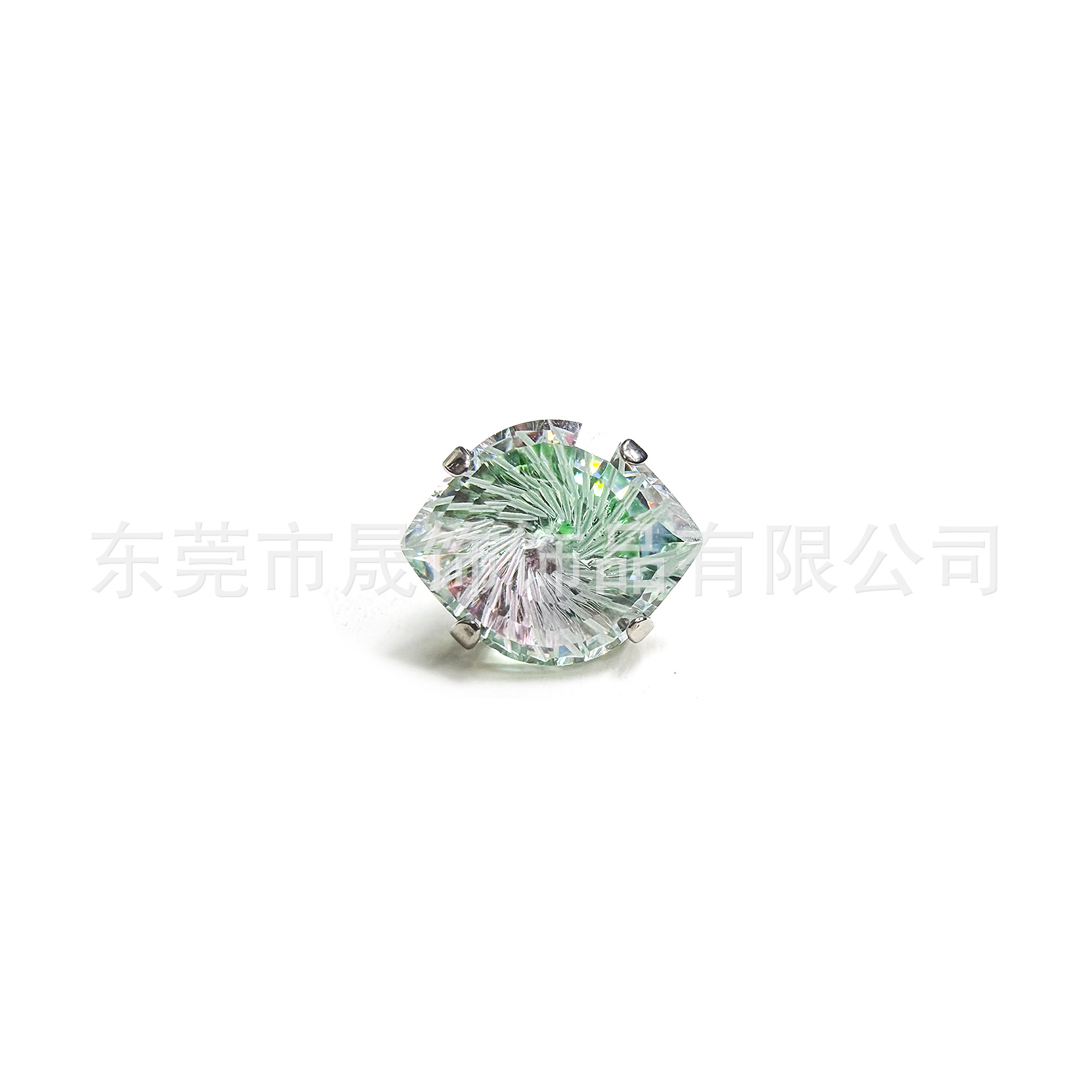 F136 Titanium Alloy Ear Stud 恶魔之眼天使之眼碗底 Prong Studded Cubic Zirconia Labret Stud G23 Piercing Jewelry 头