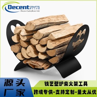 Cross-border manufacturers supply European-style iron fireplace tools, stove accessories, firewood rack tools, firewood log stacking rack
