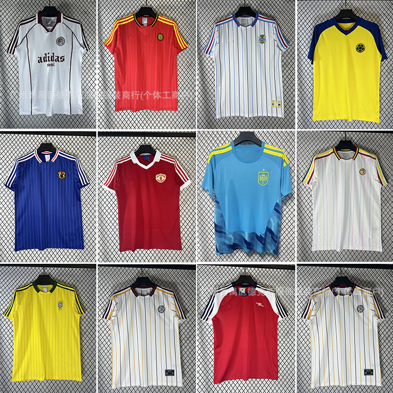 Vintage T-shirt jerseys Real Madrid Juventus Barcelona Manchester United Spain Manchester City Argentina Arsenal Bayern Liverpool Vintage T-shirt jerseys Real Madrid Juventus Barcelona Manchester United Spain Manchester City Argentina Arsenal Bayern Liverpool