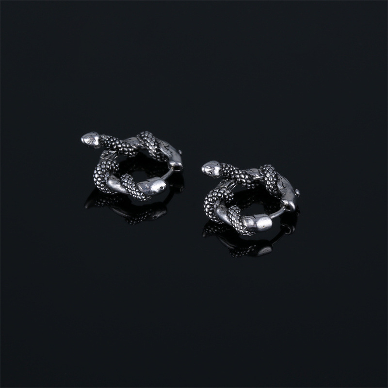 Geometric Pattern Unisex Gender 1 Piece Simple Style Geometric Plating Stainless Steel Hoop Earrings