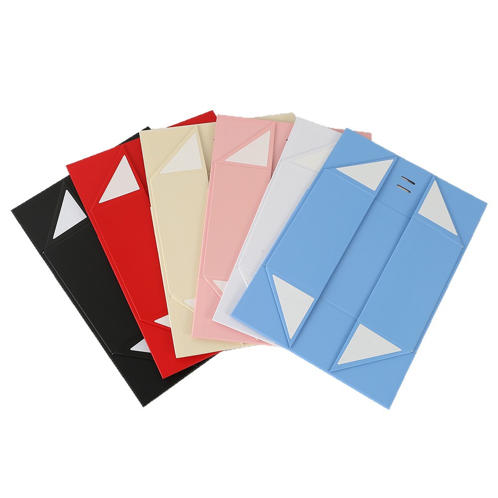 Caja de embalaje de arco plegable de una sola pieza, caja de regalo fija, caja de regalo de vacaciones, caja de almacenamiento de papel duro