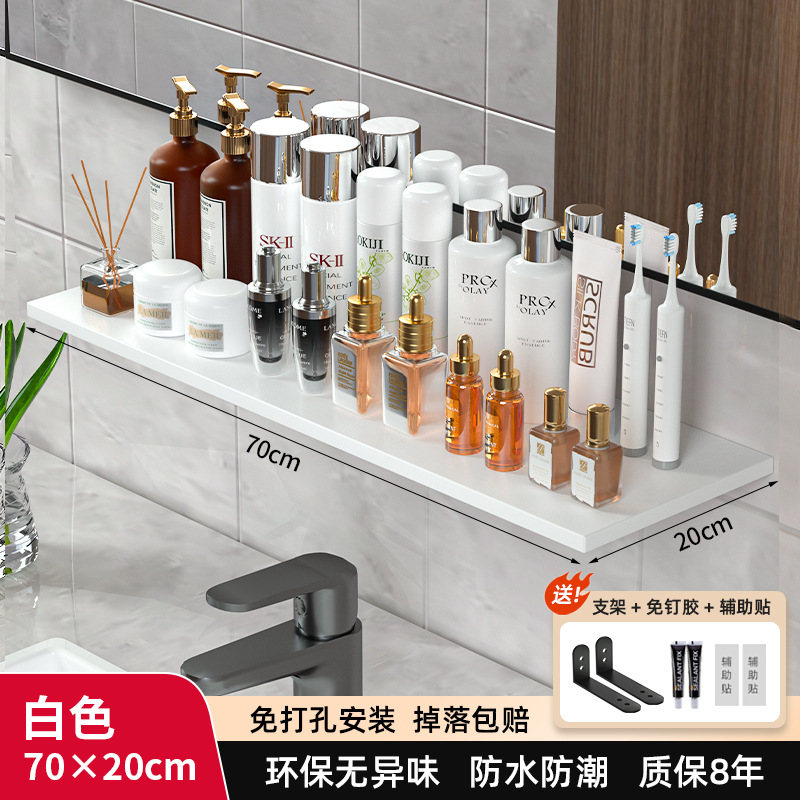 Espejo frontal almacenamiento rack nogal baño cocina almacenamiento rack madera maciza partición pared colgante rack