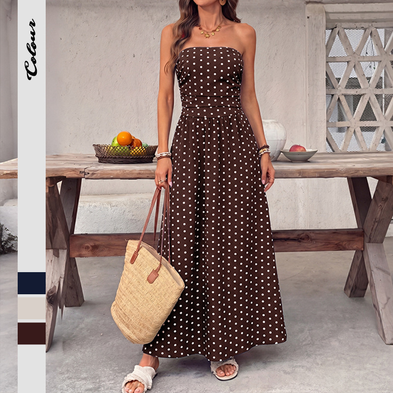 summer elegant retro long skirt sleevless