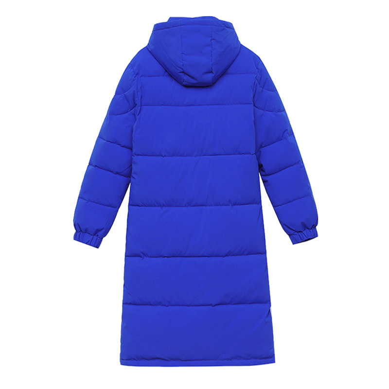 ​Long Hooded Puffer Coat For Couples – Oversized Winter Jacket With High-Density Padding (Black/White)​_ecoleips.com