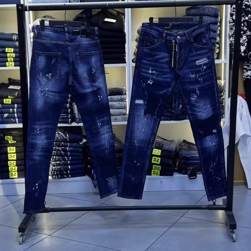 Men's Jeans Available Wholesale Stretch Straight-Leg Trendy Brand Jeans Supply Men's Jeans Available Wholesale Stretch Straight-Leg Trendy Brand Jeans Supply
