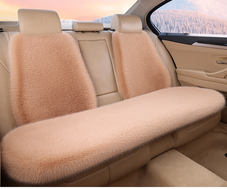 Wholesale New Car Seat Cushion Imitation Fox Plush Winter Cushion Three-Piece Set Without Backrest Universal Warm Cushion