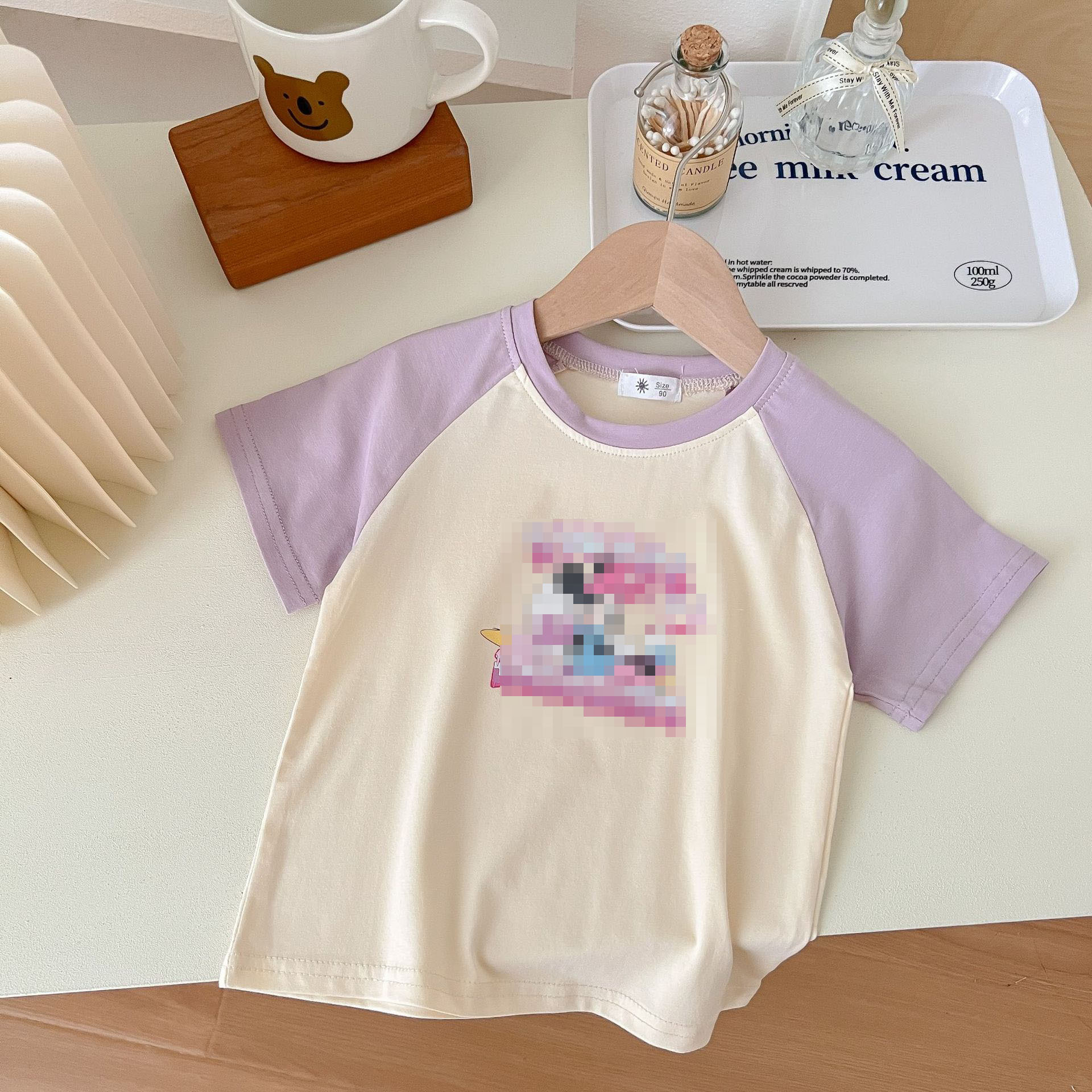 Niños y niñas verano manga corta 2023 verano nuevo slim fit versátil casual estilo occidental de los niños de verano manga corta superior