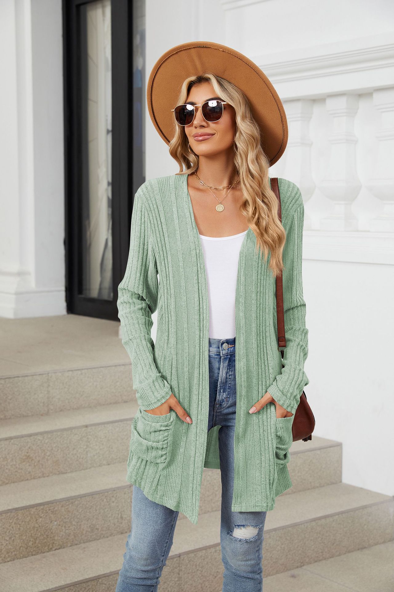 490g Weight Long Sleeve Sleeve Length Placket Placket Type Regular Sleeve Sleeve Type Nylon, Spandex, Polyester Fabric Type Long Top Length Cardigan Tops Type Holiday, Daily Occasion Collarless Neckline Regular Fit Fit Type Solid Color Pattern Winter, Autumn Season Women's Gender Casual, Elegant Style Wholesale Women's Casual Elegant Solid Color Long Sleeve Sweaters & Cardigans 56