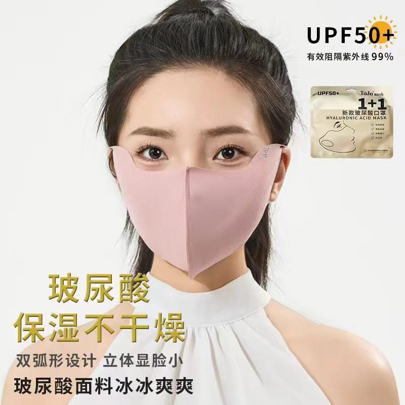 Threaded mask—pink