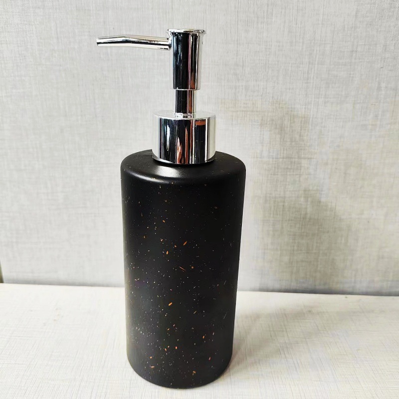 Descuentos de los fabricantes para rociar color cilíndrico con puntos de oro botella de vidrio desinfectante para manos gel de ducha champú embotellado