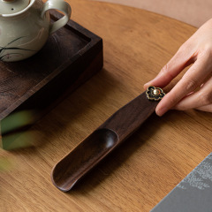 Solid wood tea spoon, tea shovel, tea set, tea spoon, small special tea spoon, tea spoon, tea ceremony accessories