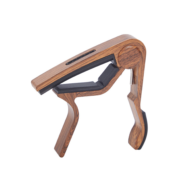 Guitarra capo con ranura para tarjeta de guitarra capper grano de madera adecuado para guitarra eléctrica acústica ukulele