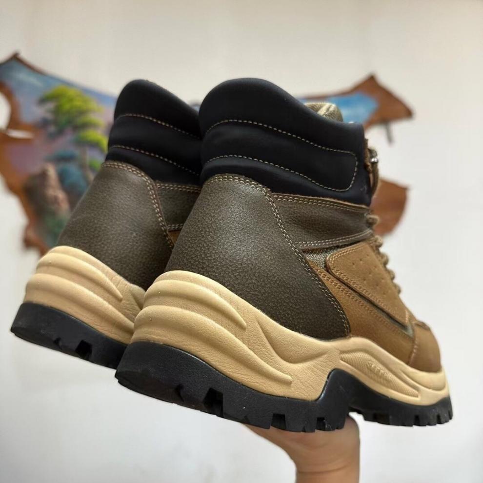 ShoeGlobe ShoeGlobe 23 Thick-Soled Ski High-Top Mountaineering New Waterproof Non-Slip Thickened Wool Warm Snow Boots Men's Ultra-Light_voghion.com