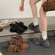 厚底老爹鞋女2025秋冬新款满钻时尚休闲鞋小个子运动鞋女款单鞋潮