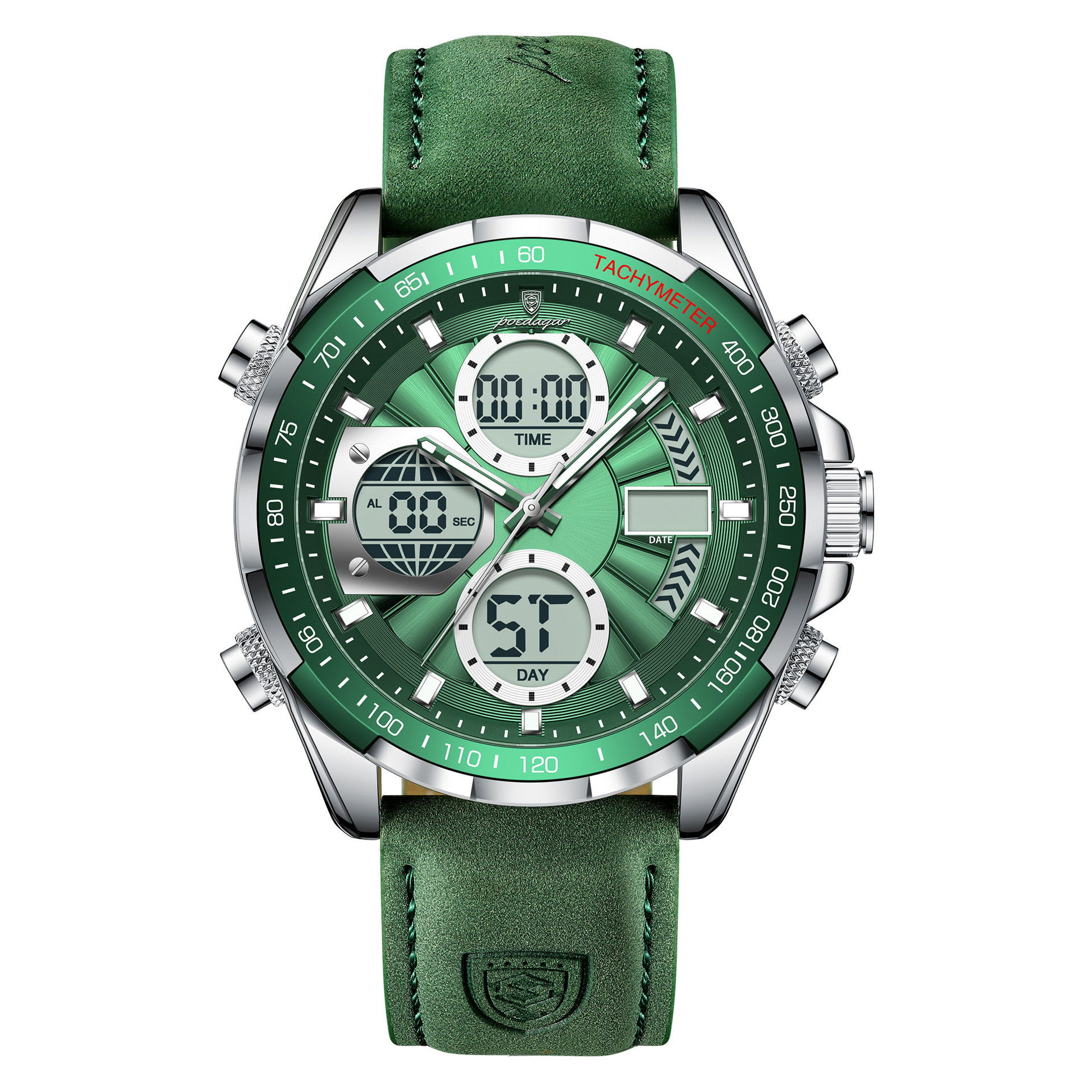 POEDAGAR / PEDAGAR nuevo reloj electrónico cronógrafo multifuncional de luz nocturna para hombres reloj de comercio exterior en vivo