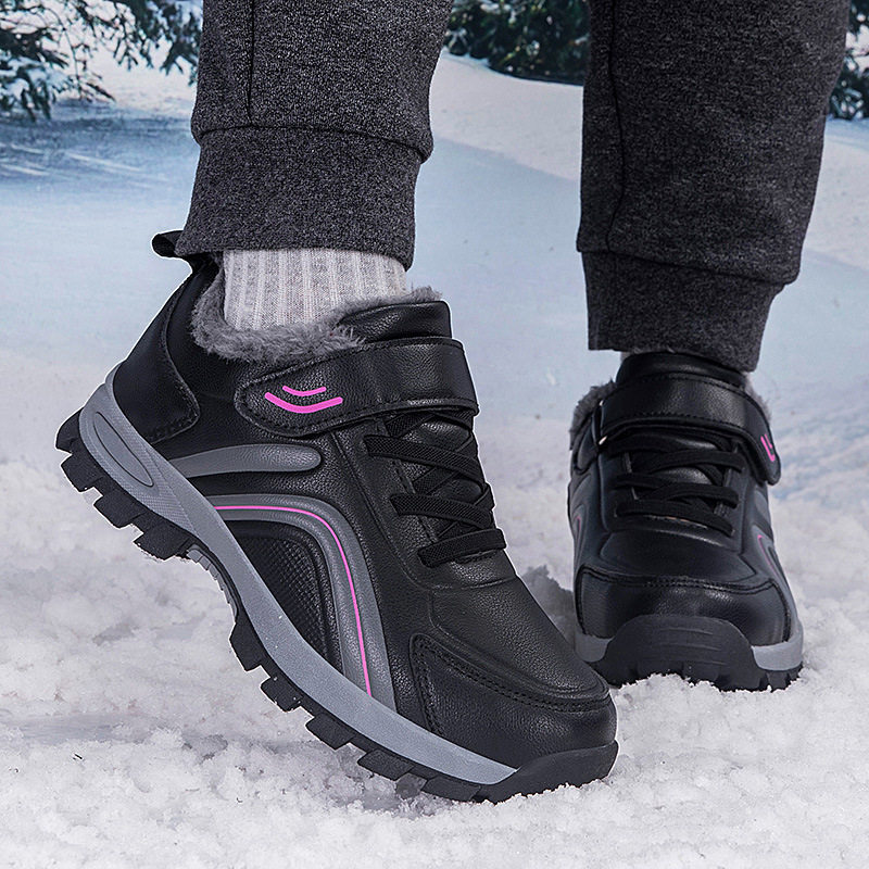 Nuevos zapatos para ancianos otoño e invierno para mujer, más zapatos de algodón grueso de terciopelo, zapatos deportivos antideslizantes para caminar, botas de nieve cálidas para mamá