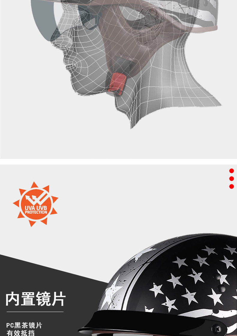 New National Standard 3C Motorcycle Helmet for Men and Women, Retro Half Helmet, Cement Gray Motorcycle Safety Helmet, Spring and Summer