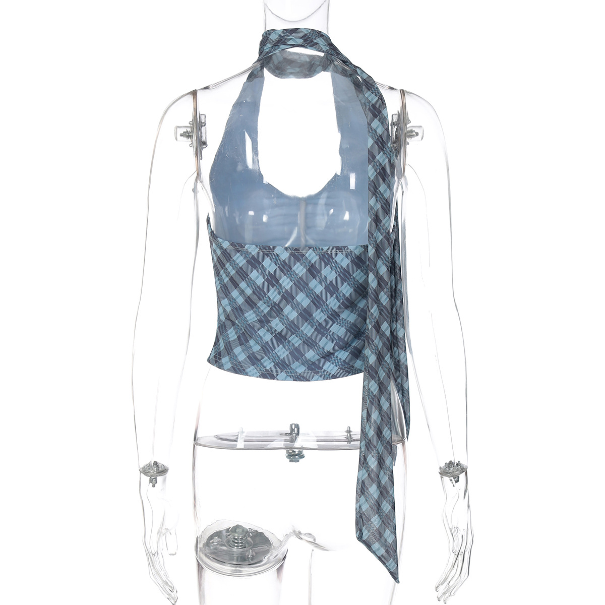 French Retro Women's Halter Neck Camisole Slim Fit Versatile Top For Autumn New Style_ecoleips.com
