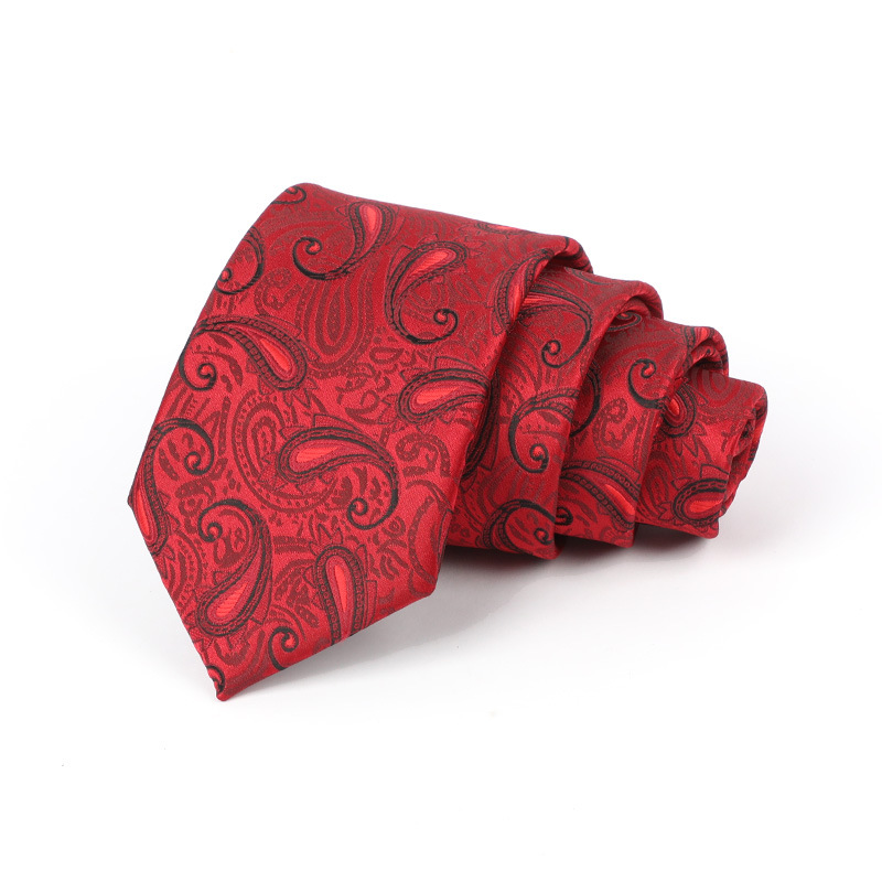 Corbata de hombre jacquard bordado 8CM poliéster seda corbata tejida hombre sentido superior l corbata logo diseño y producción