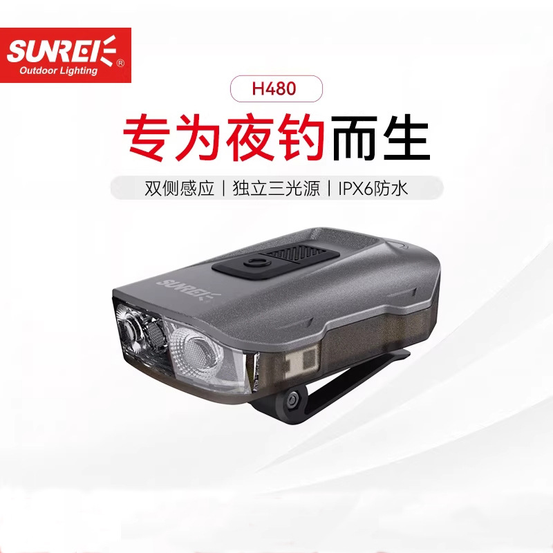 Shanlish H480 Hat Clip Light Intelligent Sensor Super Bright Clip-On Headlamp Night Fishing Headlamp Hat Brim Light Ultra-Long Battery Life