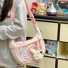 日系痛包斜挎包女透明二次元小背包少女通勤单肩包小食量饺子包