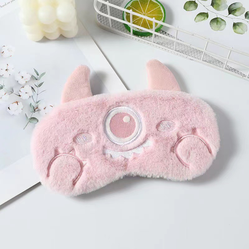 Nuevo sueño sombreado chica dormir especial máscara de ojo estudiante máscara de ojo aliviar la fatiga ocular conejo oso monstruo