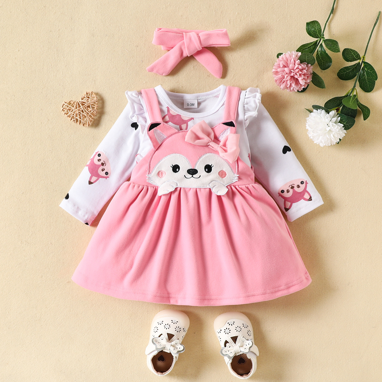 Princess Animal Cartoon Cotton Blend Girls Clothing Sets display picture 3