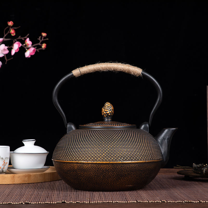 3升大容量粒子铸铁壶 日本工艺无涂层烧水壶煮茶壶功夫茶具无茶网
