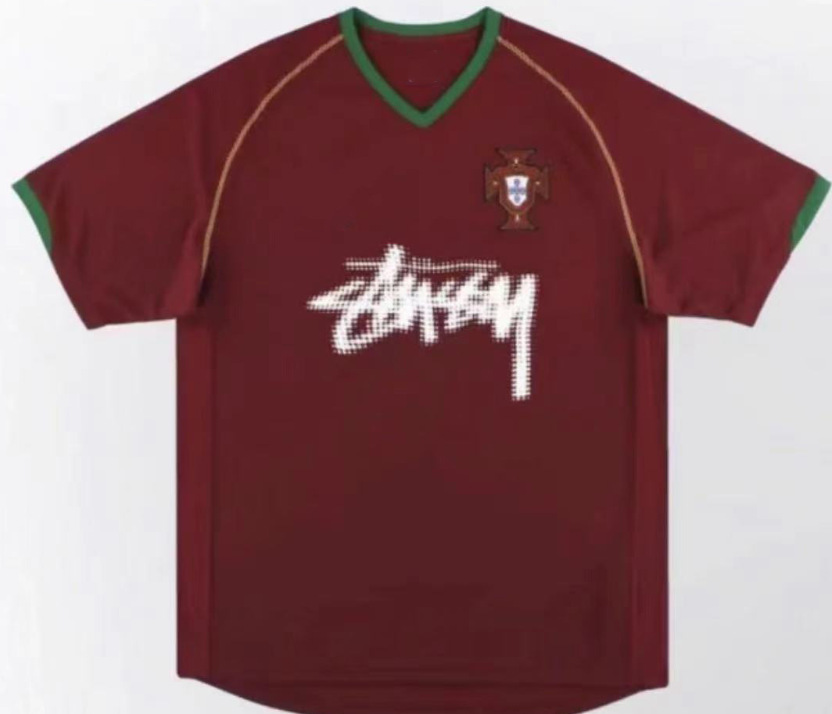 Stussy Jersey Brasil Flamengo Italia Edición conmemorativa Portugal París Francia Uniforme de fútbol