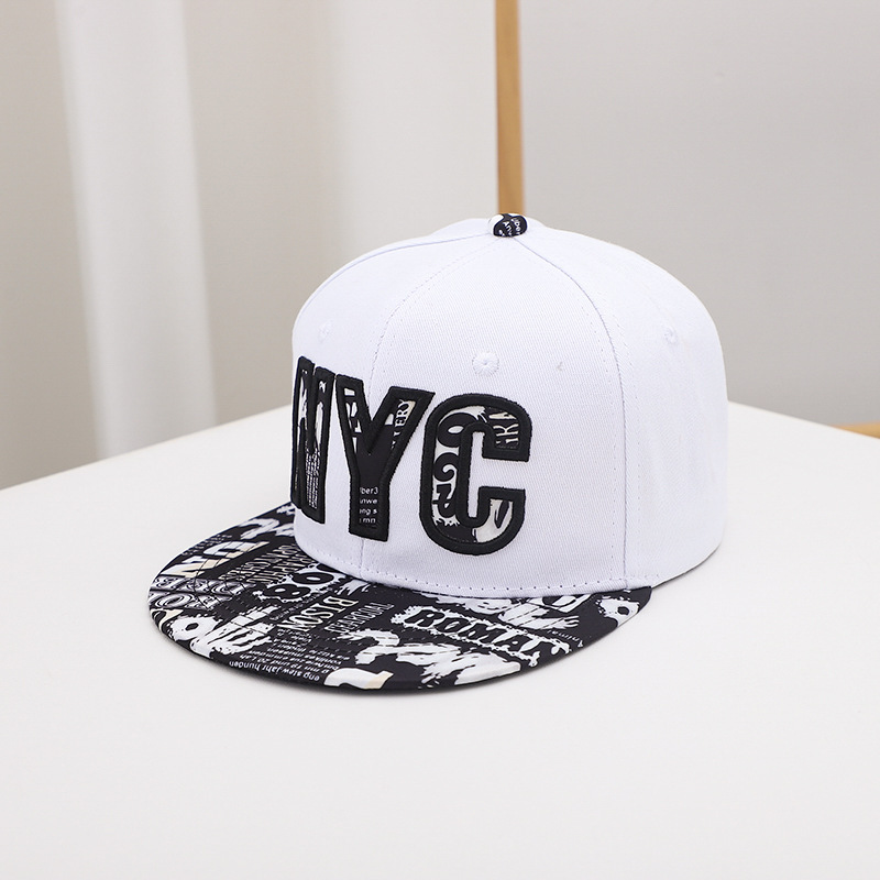 Baseball Cap Für Damen Und Herren Hip-hop Stil Schwarz Weiß_voghion.com