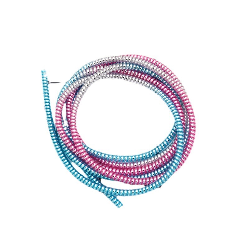 Directo de fábrica 1,6 M cable de datos del teléfono móvil galvanoplastia cuerda protectora cable de datos cable protector manga protectora cuerda de primavera
