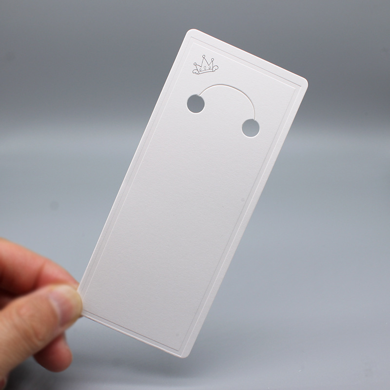 厂家直销 新款包装钥匙扣挂件卡片加厚特种白卡纸压暗纹5.5*13cm