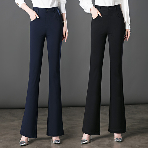 Women's Spring and Autumn New Style High-Waisted Slimming Casual Straight Leg Tapered Pants