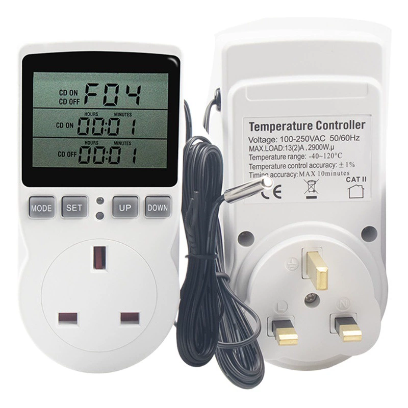 ЕС Франция Великобритания США штекер цифровой таймер с термостатом Программирование розетка