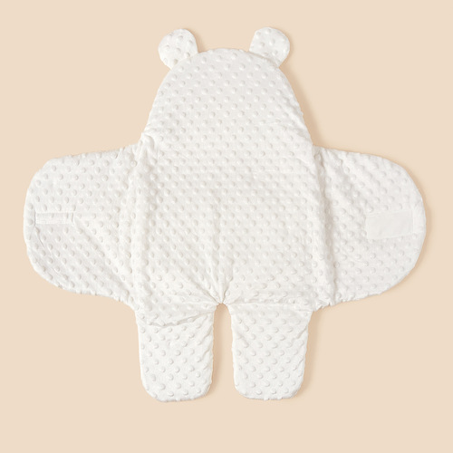 Fall/Winter Baby Swaddle Blanket: Soft Bean-Fluff Comforter, Thickened Quilted Sleeping Bag, Anti-Snore Wrap for Babies, Cartoon Design Receiving Blanket