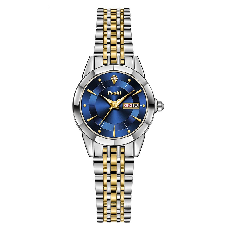 2023 nuevo reloj de marca poshi reloj de cuarzo de moda TikTok popular doble calendario impermeable reloj de mujer