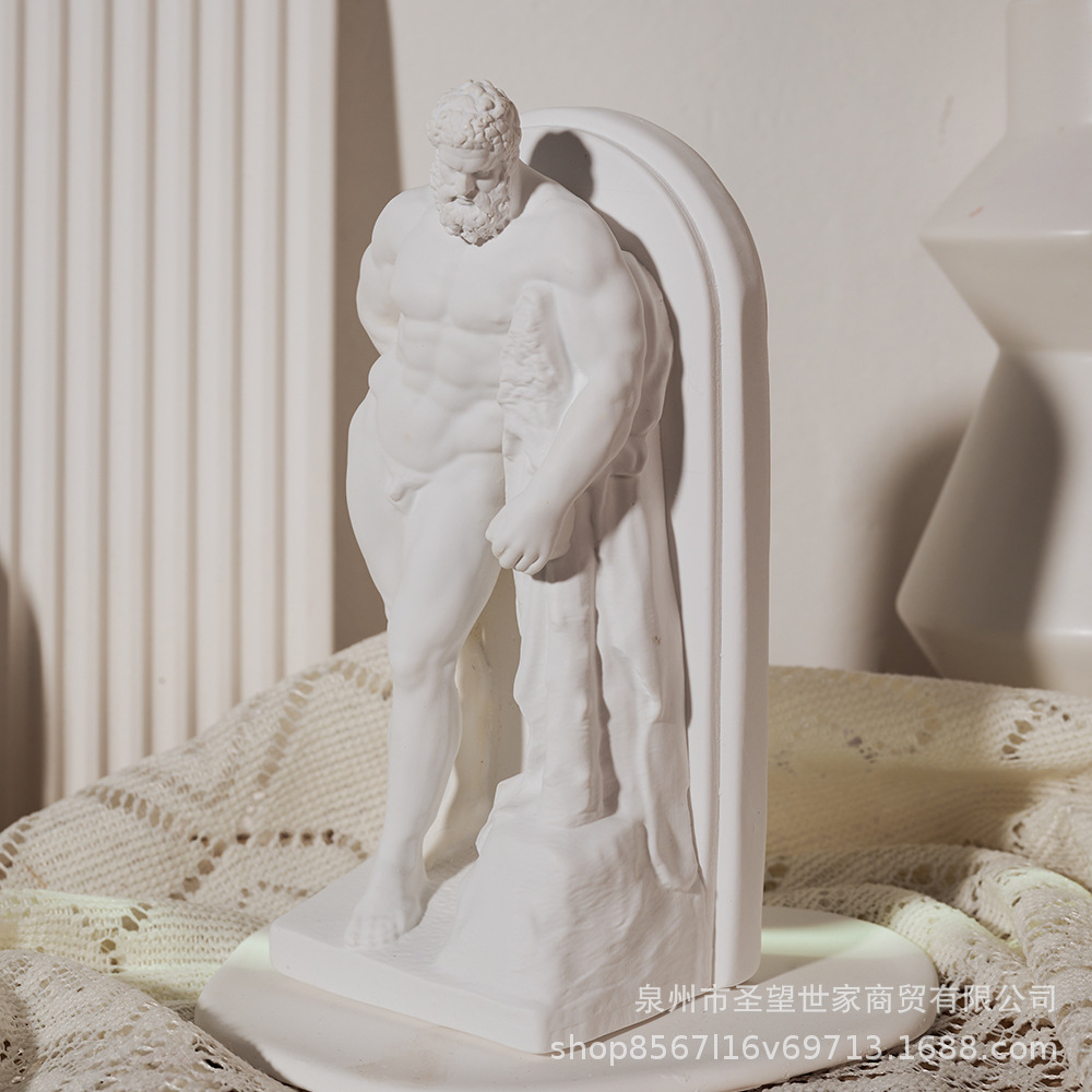 大力神肌肉男石膏像大力士雕塑树脂工艺品家装饰摆件美术素描教具
