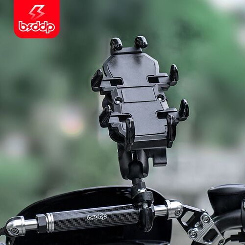 Motorcycle Phone Navigation Mount Electric Scooter Phone Holder Shock Absorbing Strap Shockproof Navigation Pedal Navigation Bracket