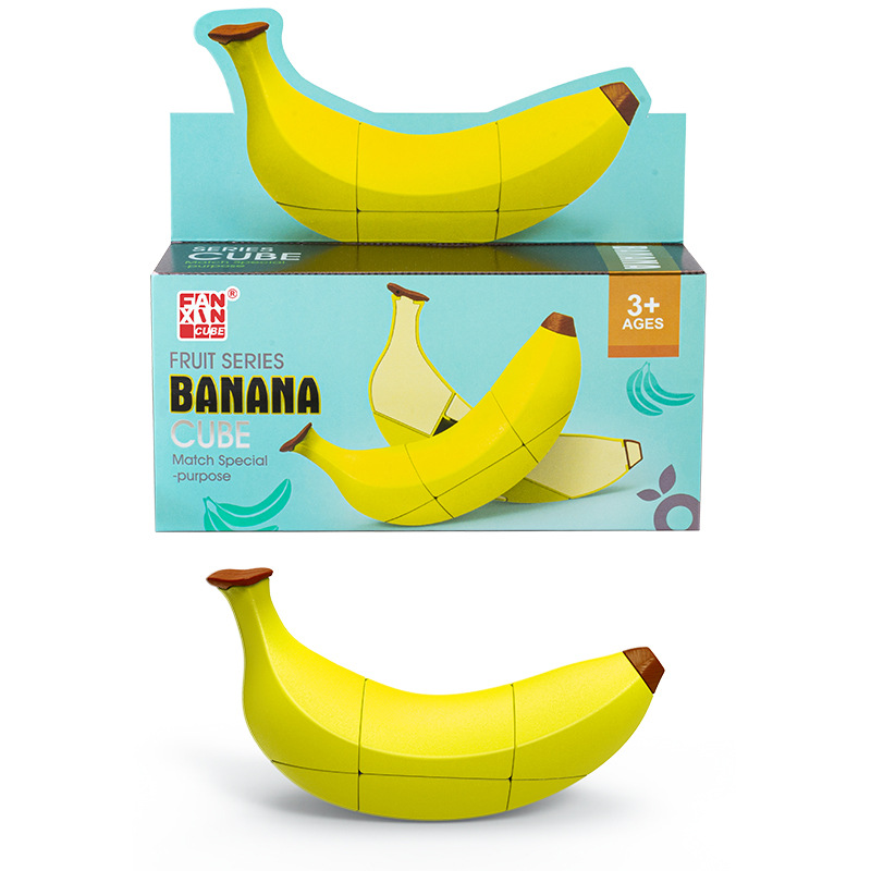 Pan-nuevo cubo de fruta de simulación simple entrada rompecabezas descompresión juguete en forma de traje de fruta cubo giratorio suave