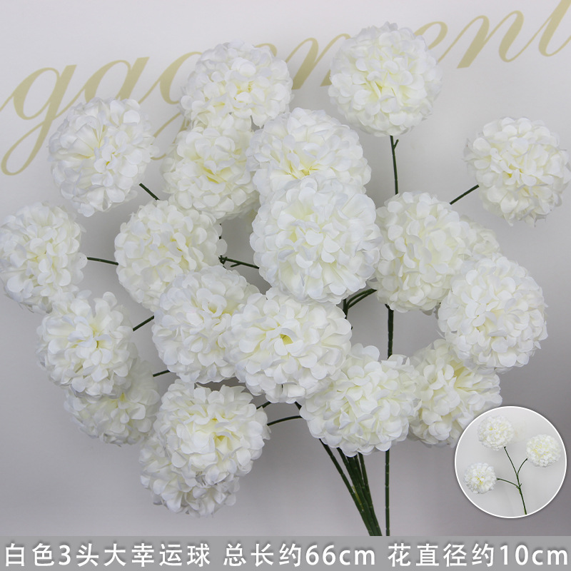 Bodas de flores de seda de imitación blanca flores falsas decorativas floral sala de bodas floral hogar ramo único camino de introducción de flores